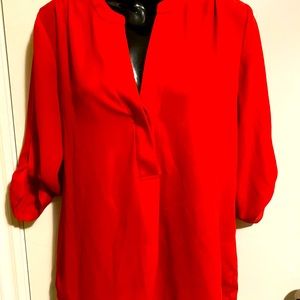 Red Point Zero blouse in medium.